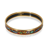 Hermès Gold Plated  Narrow Enamel Bracelet fv