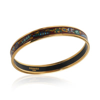 Hermès Gold Plated  Narrow Enamel Bracelet pv