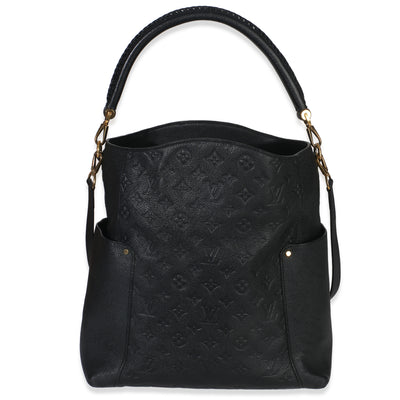 Louis Vuitton Black Monogram Empreinte Mélie Hobo Handbag id