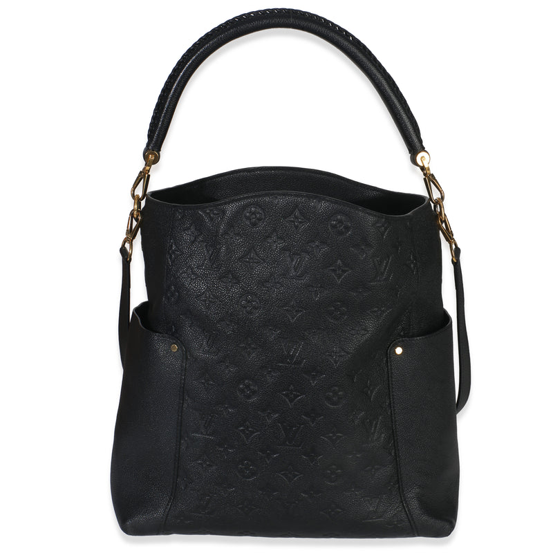 Louis Vuitton Black Monogram Empreinte Mélie Hobo Handbag id