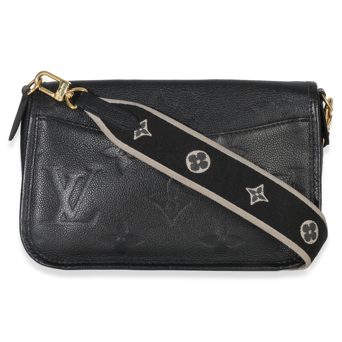 Louis Vuitton Black Giant Monogram Empreinte Diane Bag Handbag bv