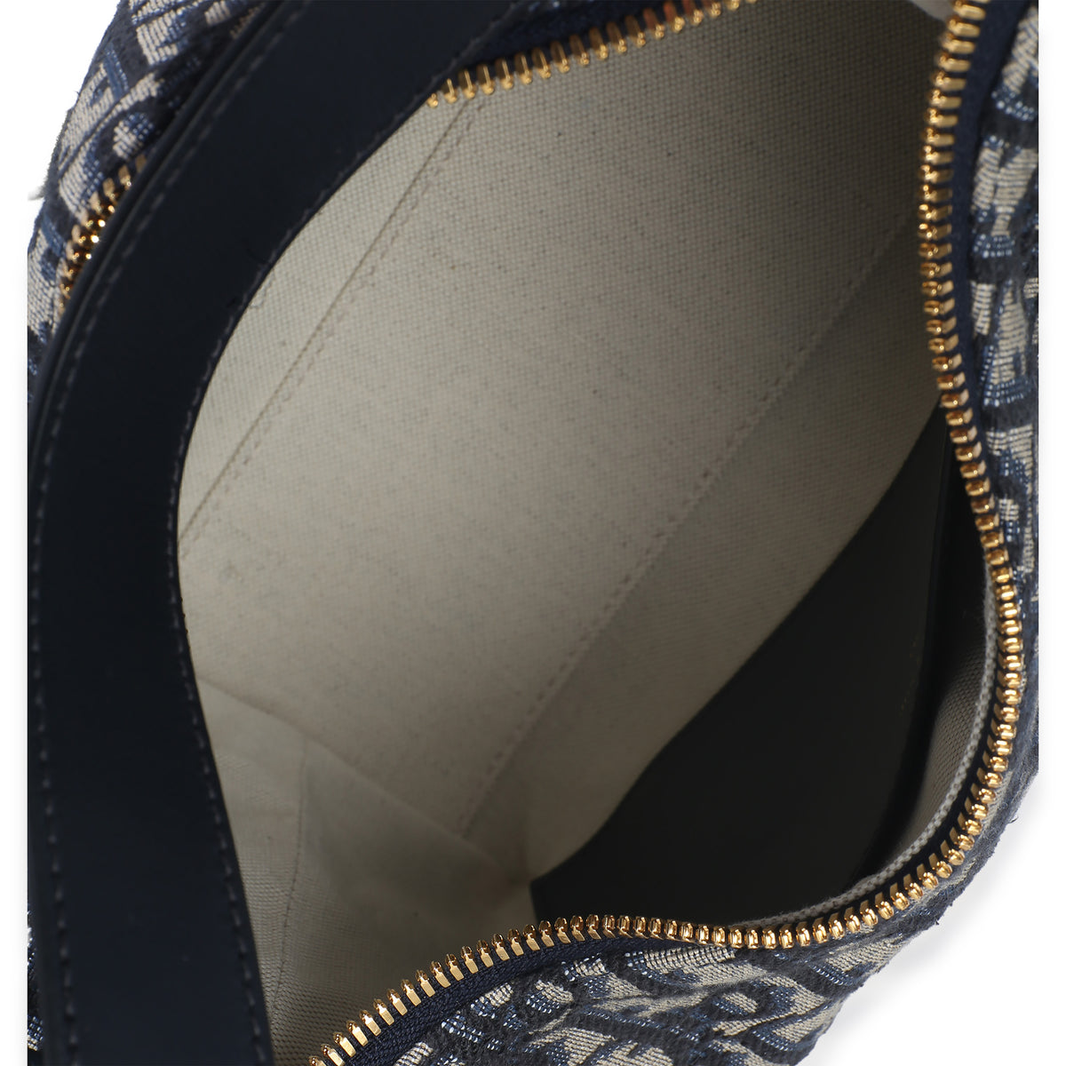 Christian Dior Blue Oblique Jacquard Calfskin Medium D Dream Hobo Handbag av