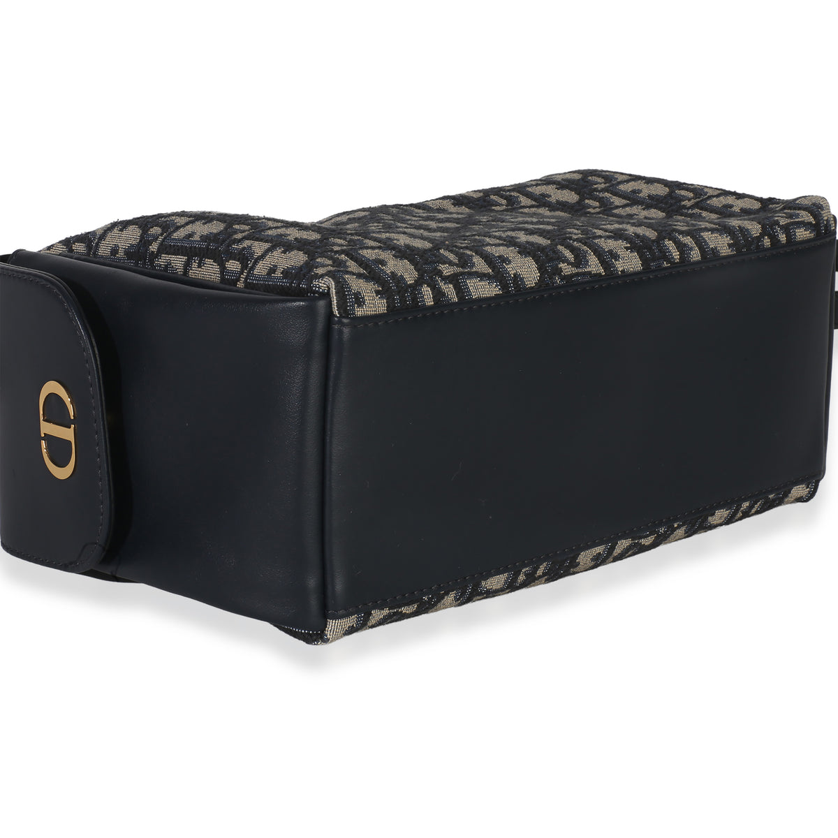 Christian Dior Blue Oblique Jacquard Calfskin Medium D Dream Hobo Handbag clasp