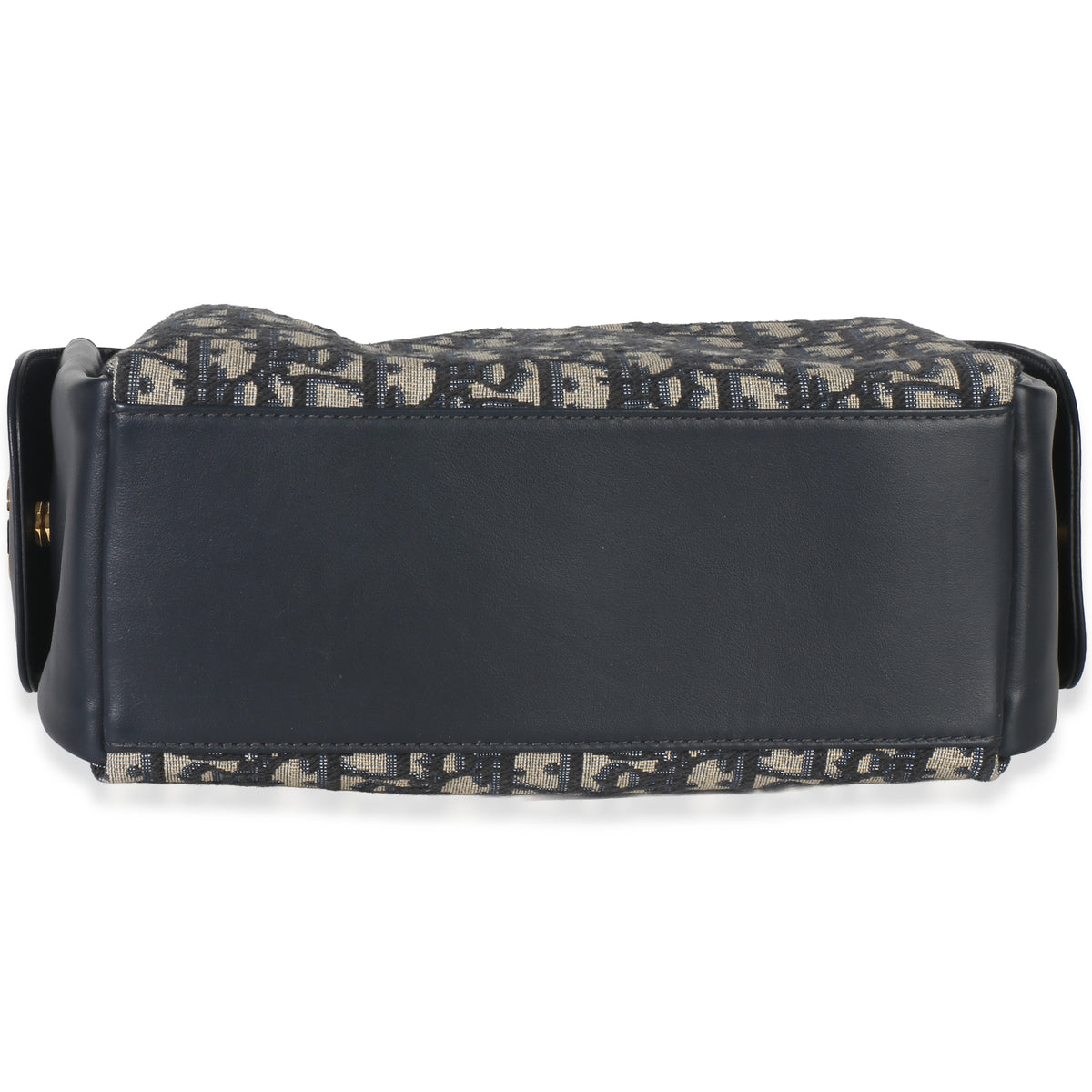 Christian Dior Blue Oblique Jacquard Calfskin Medium D Dream Hobo Handbag stamp