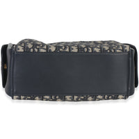 Christian Dior Blue Oblique Jacquard Calfskin Medium D Dream Hobo Handbag stamp