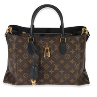Louis Vuitton Black Monogram Canvas Flower Tote Handbag id