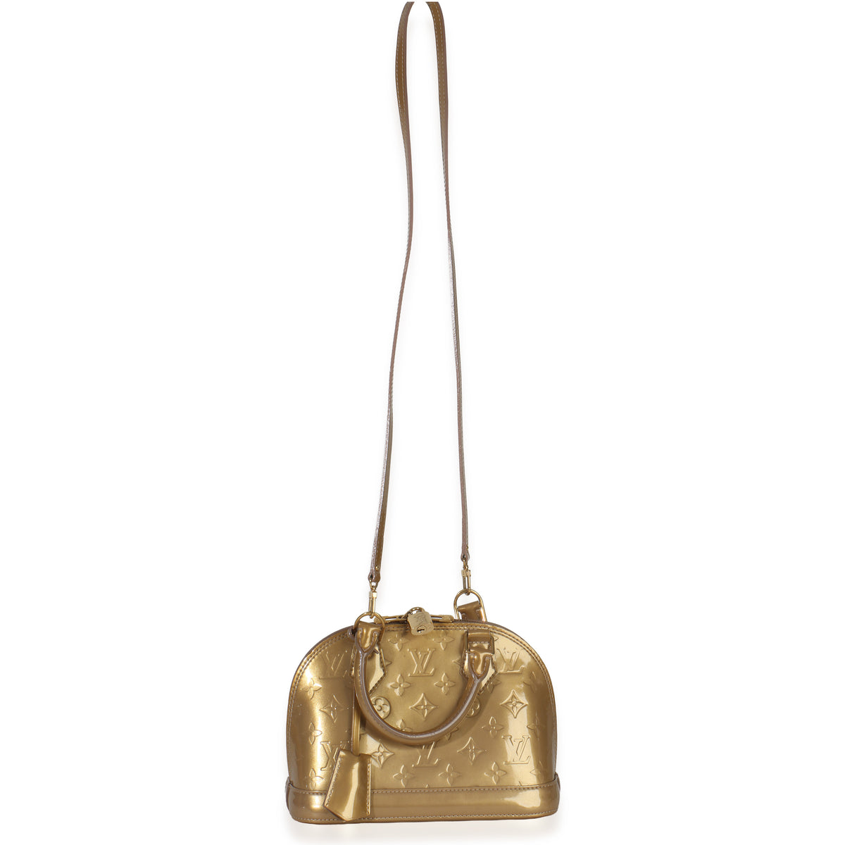 Louis Vuitton Beige Poudre Monogram Vernis Alma BB Handbag ad1