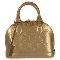 Louis Vuitton Beige Poudre Monogram Vernis Alma BB Handbag fv
