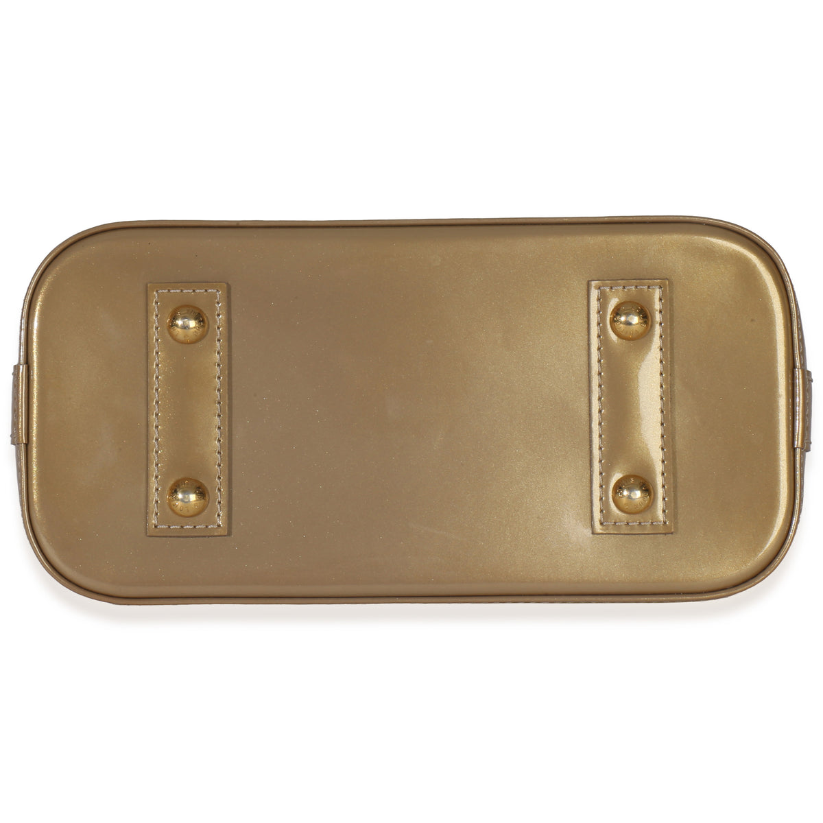 Louis Vuitton Beige Poudre Monogram Vernis Alma BB Handbag stamp