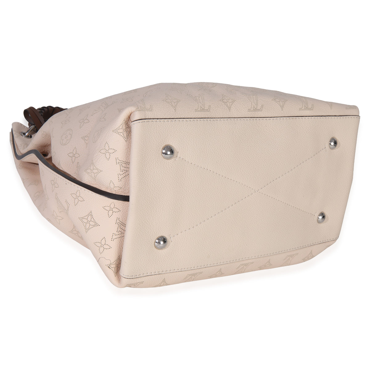Louis Vuitton Creme Monogram Mahina Carmel Hobo Handbag clasp