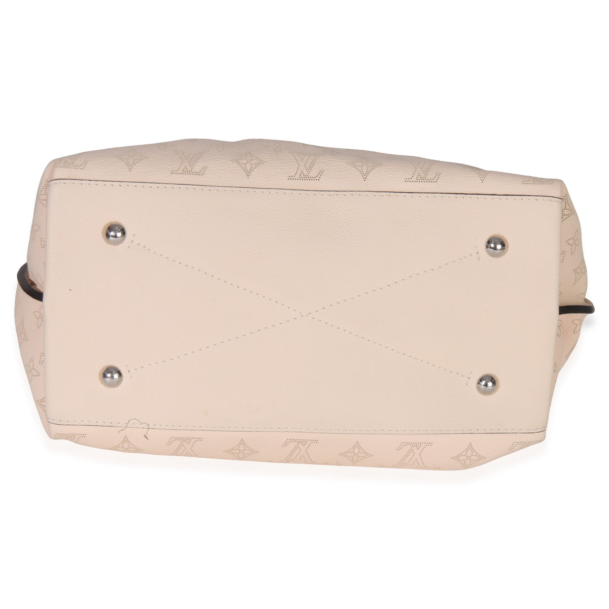 Louis Vuitton Creme Monogram Mahina Carmel Hobo Handbag stamp