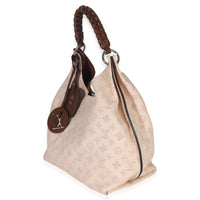 Louis Vuitton Creme Monogram Mahina Carmel Hobo Handbag sv