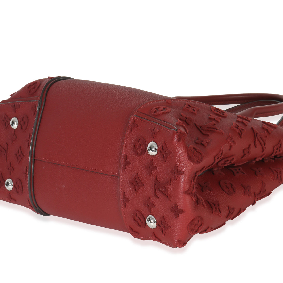 Louis Vuitton Red Tuffetage Veau Cachemire Tote W MM Handbag box