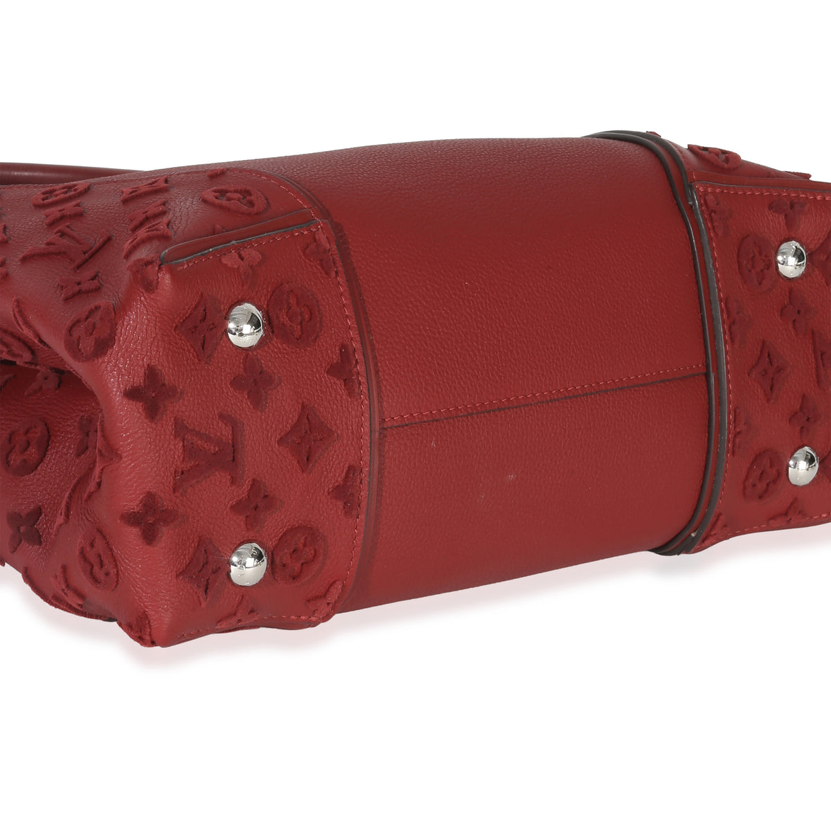 Louis Vuitton Red Tuffetage Veau Cachemire Tote W MM Handbag clasp