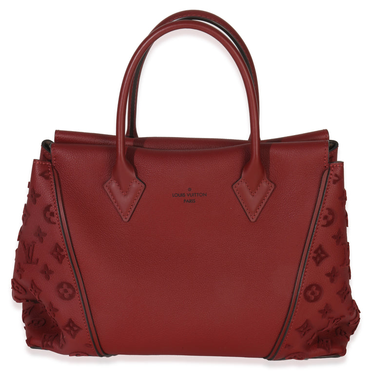Louis Vuitton Red Tuffetage Veau Cachemire Tote W MM Handbag fv
