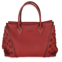 Louis Vuitton Red Tuffetage Veau Cachemire Tote W MM Handbag id