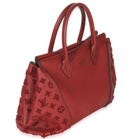 Louis Vuitton Red Tuffetage Veau Cachemire Tote W MM Handbag pv