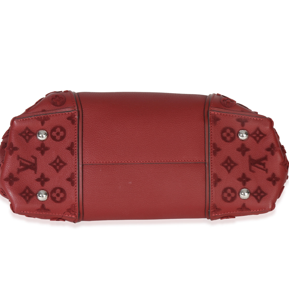 Louis Vuitton Red Tuffetage Veau Cachemire Tote W MM Handbag stamp