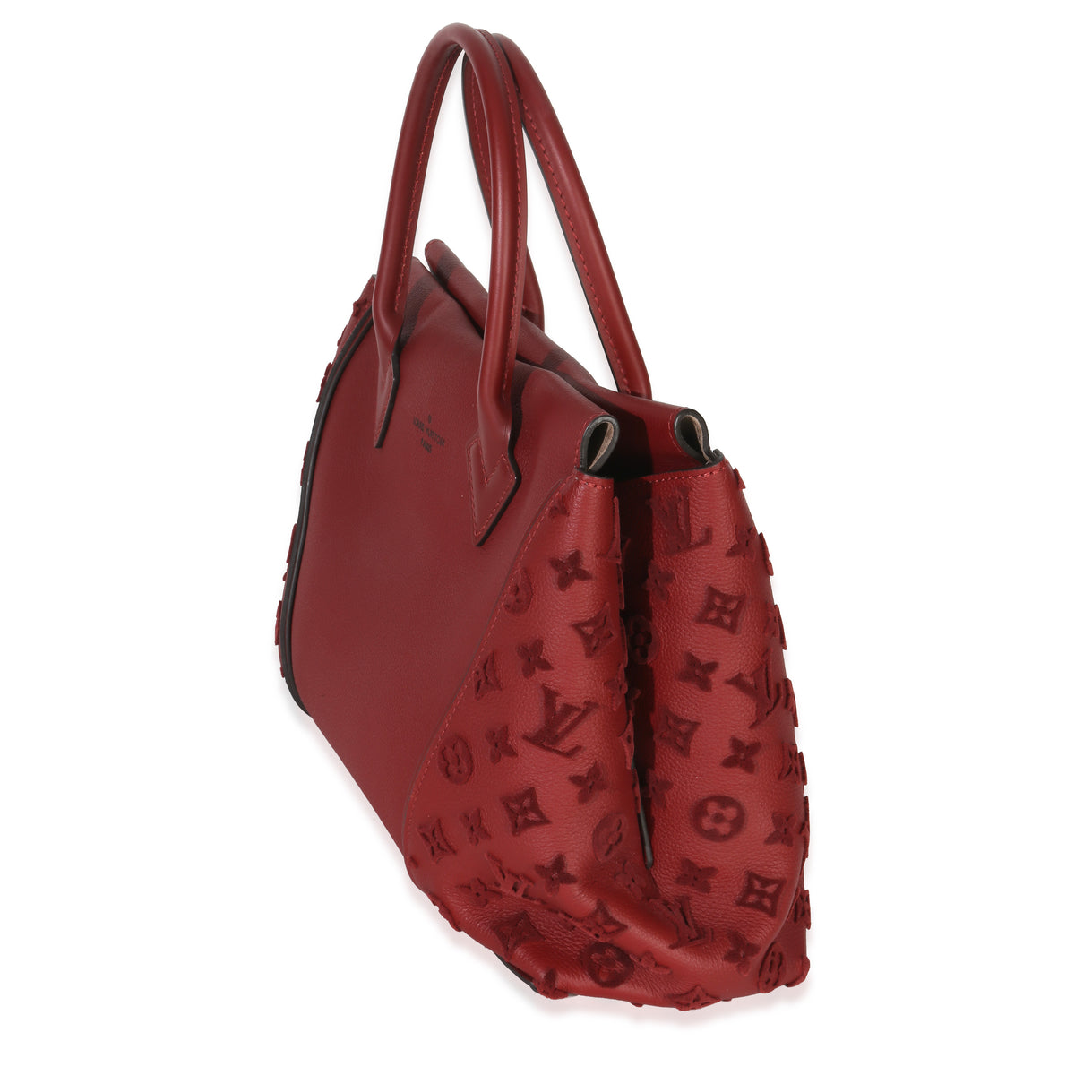 Louis Vuitton Red Tuffetage Veau Cachemire Tote W MM Handbag sv