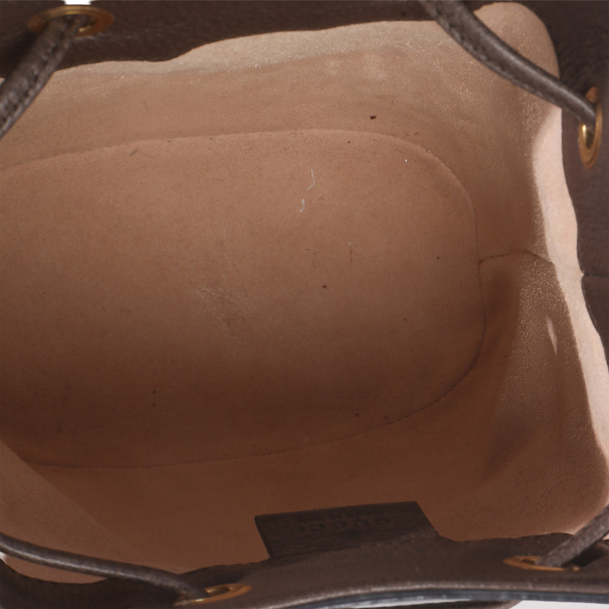 Gucci Beige GG Supreme Canvas Ophidia Mini Bucket Bag Handbag ad1