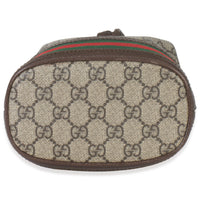 Gucci Beige GG Supreme Canvas Ophidia Mini Bucket Bag Handbag stamp