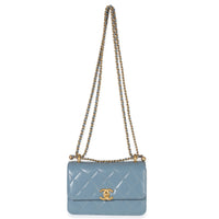 Chanel Blue Quilted Calfskin Mini Perfect Fit Flap Bag Handbag av