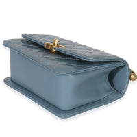 Chanel Blue Quilted Calfskin Mini Perfect Fit Flap Bag Handbag box