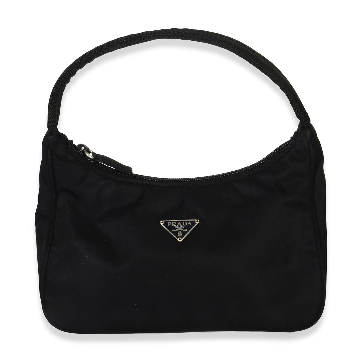 Prada Black Nylon Tessuto Mini Hobo Handbag fv
