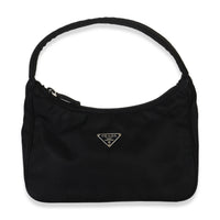 Prada Black Nylon Tessuto Mini Hobo Handbag fv