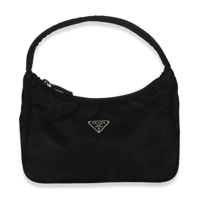 Prada Black Nylon Tessuto Mini Hobo Handbag id