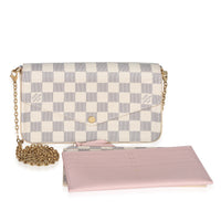 Louis Vuitton Damier Azur Canvas Felicie Pochette Handbag fv