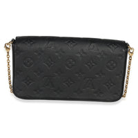 Louis Vuitton Black Monogram Empreinte Felicie Pochette Handbag bv