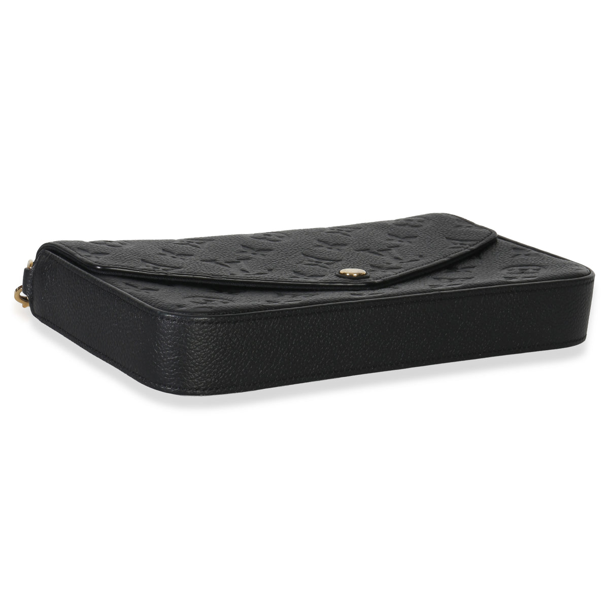 Louis Vuitton Black Monogram Empreinte Felicie Pochette Handbag clasp