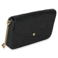 Louis Vuitton Black Monogram Empreinte Felicie Pochette Handbag pv