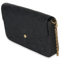 Louis Vuitton Black Monogram Empreinte Felicie Pochette Handbag sv