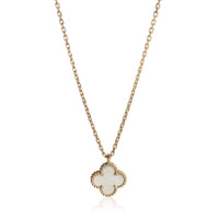 Van Cleef & Arpels Yellow Gold Mother Of Pearl Sweet Alhambra Pendant fv