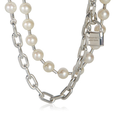 Tiffany & Co. Sterling Silver Pearl HardWear Wrap Necklace fv