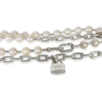 Tiffany & Co. Sterling Silver Pearl HardWear Wrap Necklace sv