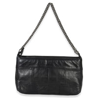 Chanel Black Quilted Square Lambskin LAX Pochette Handbag bv