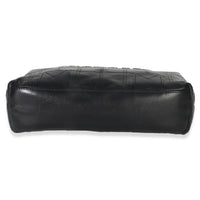 Chanel Black Quilted Square Lambskin LAX Pochette Handbag clasp