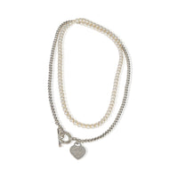 Tiffany & Co. Sterling Silver Diamond Return To Tiffany Wrap Necklace pv
