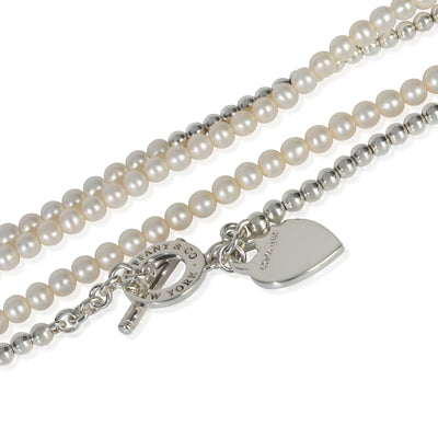 Tiffany & Co. Sterling Silver Diamond Return To Tiffany Wrap Necklace fv