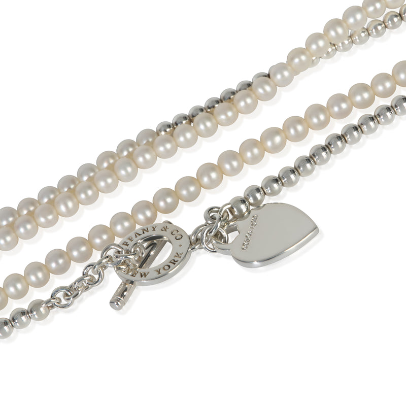 Tiffany & Co. Sterling Silver Diamond Return To Tiffany Wrap Necklace fv