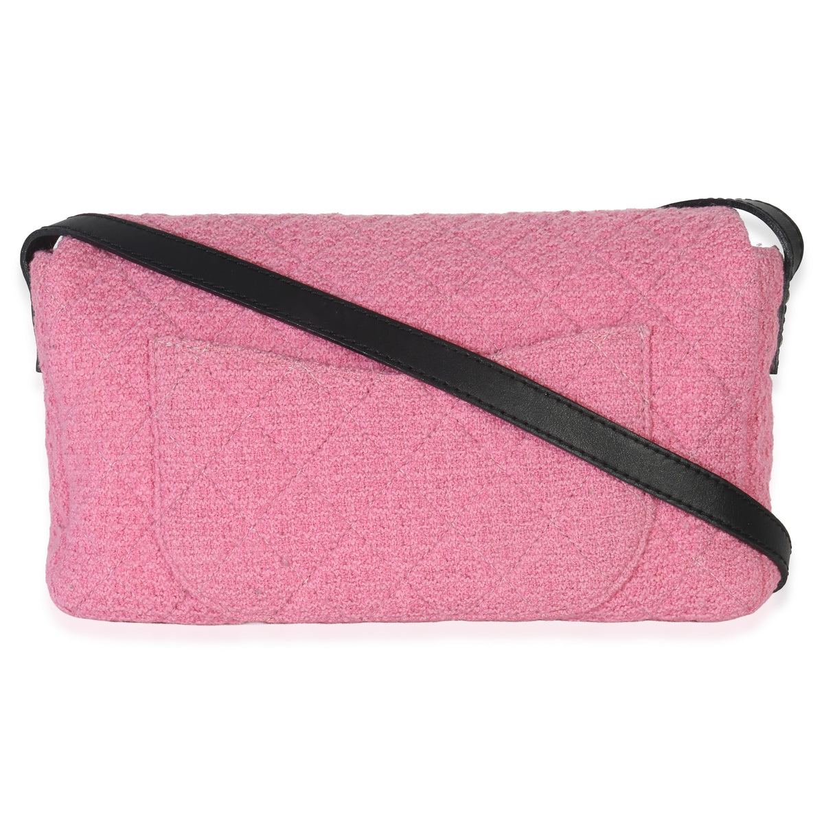 Chanel Pink Easy Tweed Jumbo Reissue Messenger Flap Handbag bv