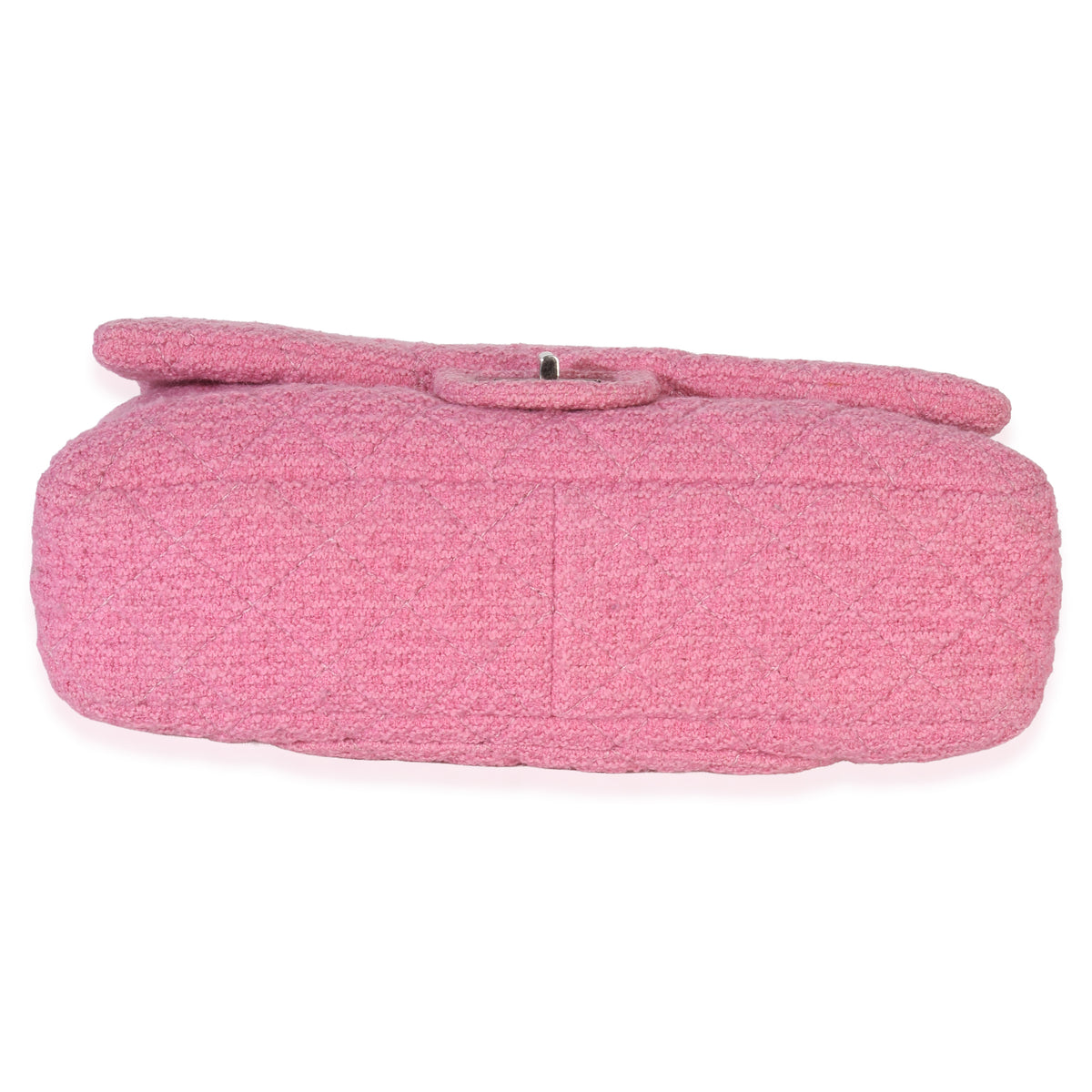 Chanel Pink Easy Tweed Jumbo Reissue Messenger Flap Handbag stamp