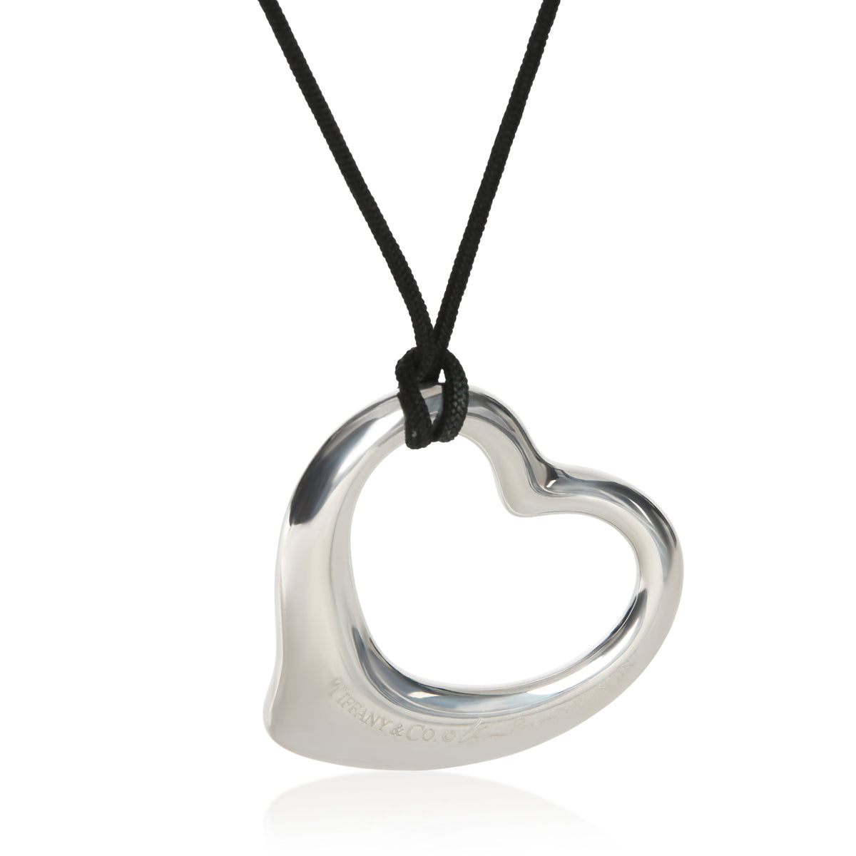 Tiffany & Co. Sterling Silver  Elsa Peretti Open Heart Pendant 2