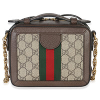 Gucci Beige Ebony Ophidia GG Mini Supreme Shoulder Bag Handbag bv