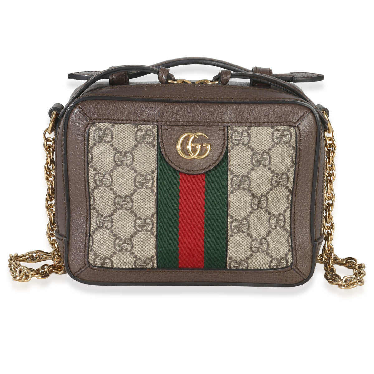 Gucci Beige Ebony Ophidia GG Mini Supreme Shoulder Bag Handbag fv