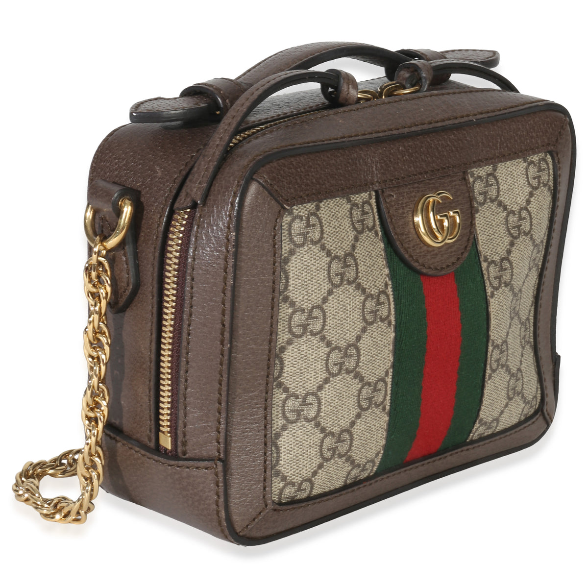Gucci Beige Ebony Ophidia GG Mini Supreme Shoulder Bag Handbag pv