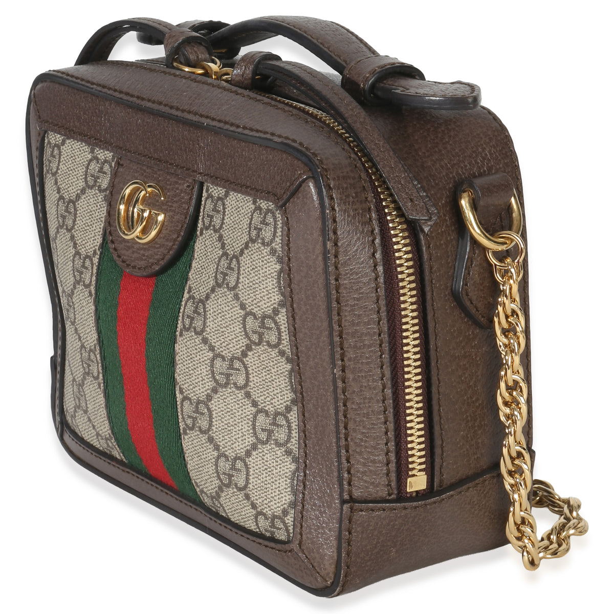 Gucci Beige Ebony Ophidia GG Mini Supreme Shoulder Bag Handbag sv